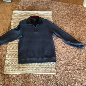 Van Heusen Blue Long Sleeve Quarter Zipper Shirt